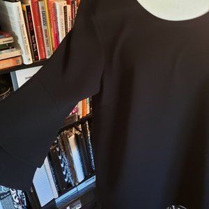 ELOQUII Black Ruffle Blouse 18 High-Low